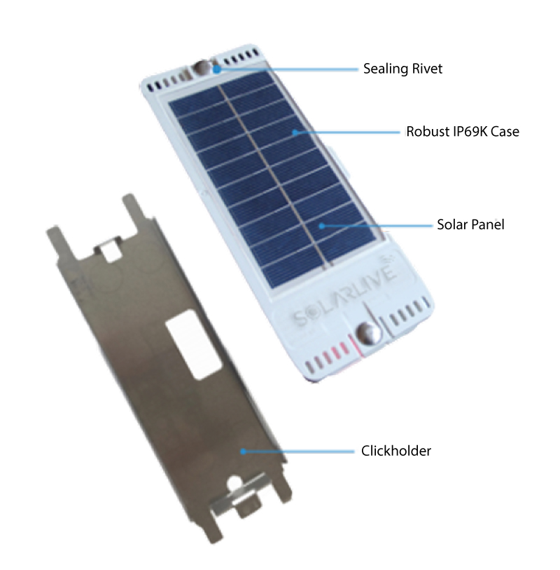 SolarLive solar powered gps tracker casing